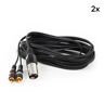 FrontStage Kabel typu Y XLR do cinch Zestaw 2 sztuki 6m