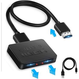 Befen HDMI SPLITTER 1 in 2 out,4K HDMI SPLITTER for Dual Same Monitors, Mirror Only,No