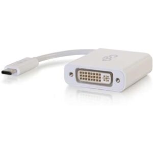 C2G/Cables To Go 29484 USB-C To DVI-D Video Adapter Converter - White