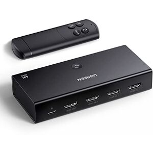 UGREEN HDMI Switch 4K@60Hz, HDMI Splitter 3 in 1 Out Supports HDR10, Dolby Atmos and HDCP 2.2, HDMI Switch with Remote Compatible with PS5/4, Xbox, Skybox, Blu-Ray, TV, Monitor, Projector