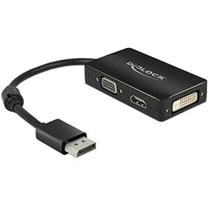 DeLock 62656 Adaptor Cable DisplayPort 1.1 Male to 1 x VGA, 1 x HDMI and 1 x DVI 24 + 1 Black