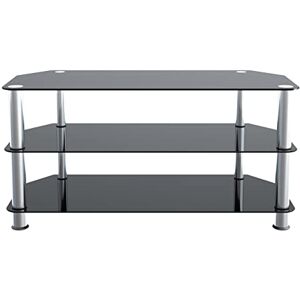 AVF Universal Black and Chrome TV Stand For up to 50 inch Plasma and LCD TVs