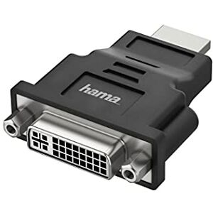 Hama HDMI to DVI Adapter Ultra HD 4K 60Hz HDMI Male DVI Female 24+5 Adapter for Connecting PC, Laptop, Computer with HDMI to Monitor, TV or Projector with DVI or vice versa, Converter