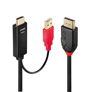 LINDY 41426 2m HDMI to DisplayPort Cable, black/red