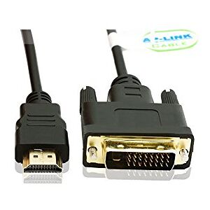 LFHUKEJI HDMI to DVI Cable, COOSO Rated High Speed Bi-Directional HDMI HDTV to DVI Cable (1.5M（4.9Feet）)