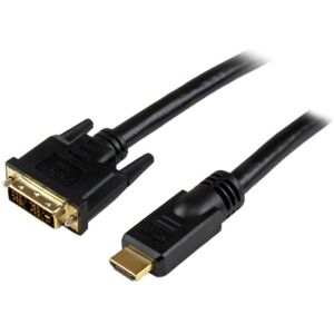 StarTech.com 50 ft. (15.2 m) HDMI to DVI D Adapter Cable - HDMI to DVI-D Cable - Strain Relief Connectors - Bi-Directional - HDMI to DVI Cable (HDMIDVIMM50)