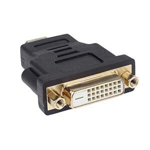PremiumCord 4K HDMI to DVI Adapter, Gold-Plated Connectors, HDMI Male Type A to DVI-D Female (24+1) - for 4K UHD 2160p, Full HD 1080p, 3D, Colour Black