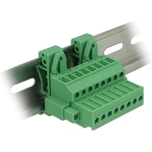 DeLOCK Terminal Block Set for DIN Rails 8 Pin with Screw Lock