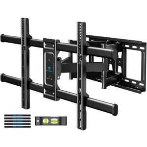 PERLESMITH TV Wall Mount Bracket Full Motion Dual Articulating Arm for Most 37-70 Inch LED, LCD, OLED, Flat Screen,Plasma TVs up to 132lbs VESA 600x400mm with Tilt, Swivel and Rotation