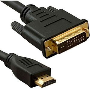 World of Data - 5m HDMI to DVI Cable - 1080p (Full HD) / v1.4 / Video/DVI-D (Single Link) / 24k Gold Plated