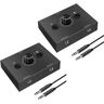 Melitt 2pcs 3.5mm Audio Switcher, 2 Input 1 Output/1 Input 2 Output Audio Splitter Swit