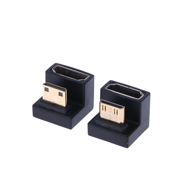 SHLGQ HDMI-Compatible Adapter 360 Degree Angled U-shaped L Converter Mini HD Male to HDMI Adapter