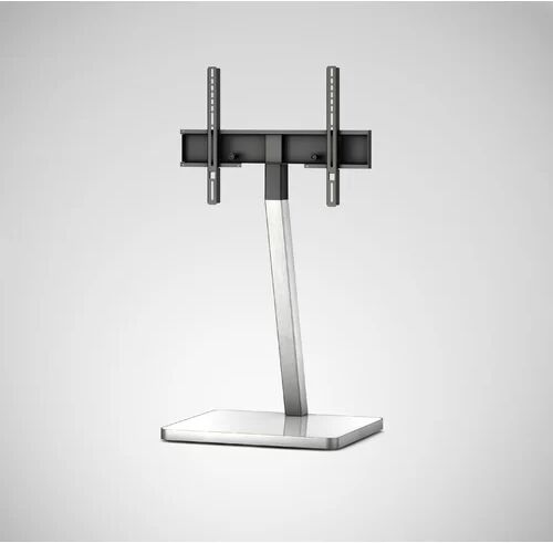 Symple Stuff Minimalist Cantilever Glass and Aluminium Swivel Floor Stand Mount for TVs up to 50" Symple Stuff  - Size: