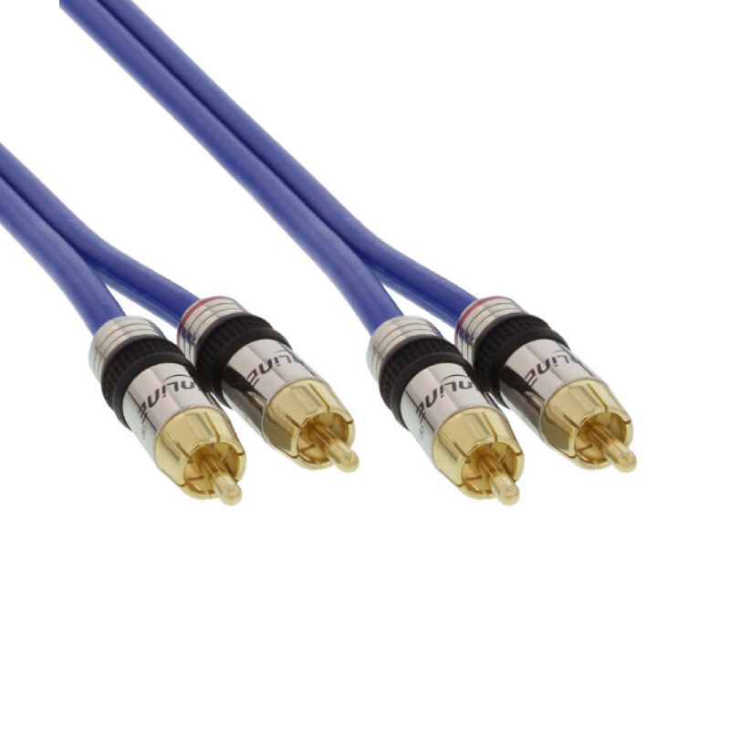 InLine Stereo Tulp Kabel - Premium - 0,5 meter - Blauw