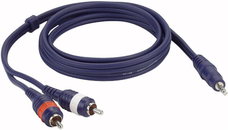 DAP Stereo Tulp (m) - 3,5mm Stereo Jack (m) Kabel - 6 meter - Blauw