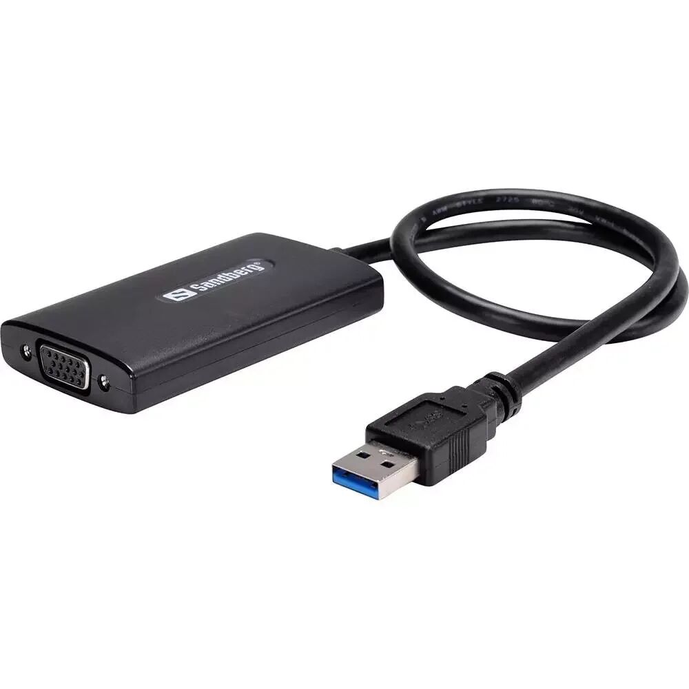 Sandberg USB-A til VGA Adapterkabel - Svart*