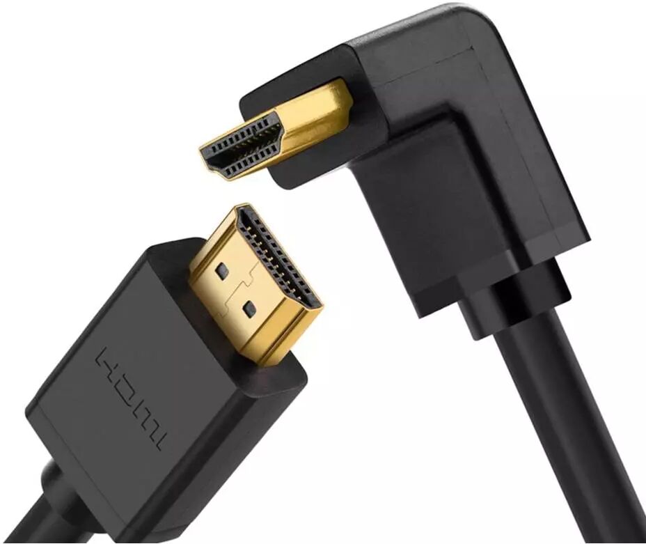 UGREEN HDMI / HDMI 90° Vinklet Kabel HD103 - 1m - Svart