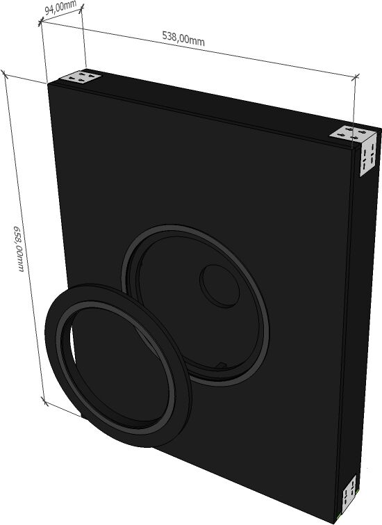 KEF Avshop Kef Backbox In-Wall / In-Ceiling Kabinett Slim -Kun Kabinett-