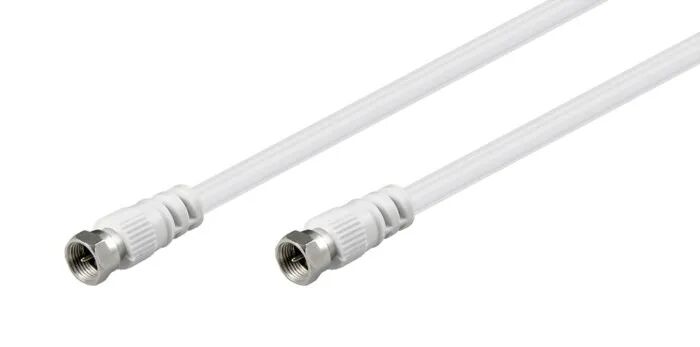 F-kabel, hvit 1,5 m