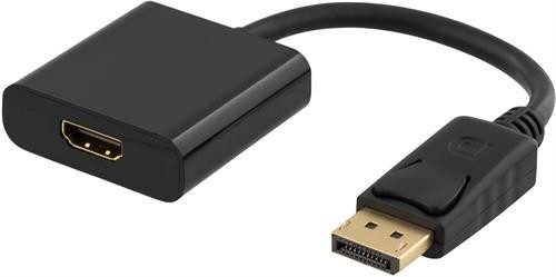 Deltaco Aktiv DisplayPort till HDMI-adapter med ljud