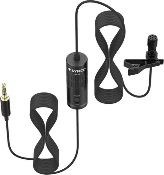 Synco lavalier microfoonset Lav S6P 5 cm zwart 6 meter - Zwart