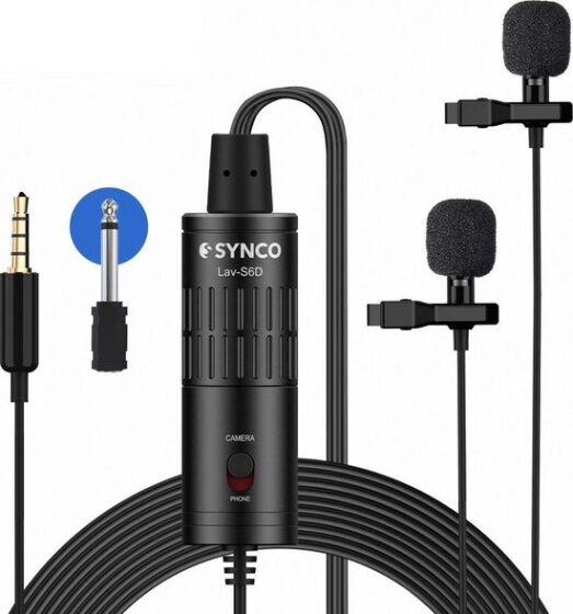 Synco microfoonset Lav S6D 5 cm zwart - Zwart