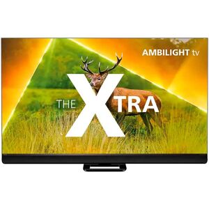 F (A bis G) PHILIPS Mini-LED-Fernseher Fernseher grau (dunkles anthrazit) 4k Fernseher