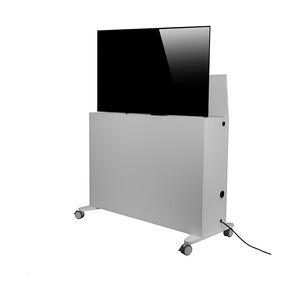 MonLines SIDEB65G mobiles TV Sideboard mit Lift bis 65 Zoll, grau