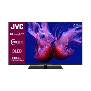 JVC LT-43VGQ8255 Google TV 43 Zoll QLED Fernseher (4K UHD Smart TV, HDR Dolby Vision, Dolby Atmos, Triple-Tuner)