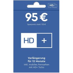 HD PLUS GmbH HD-Plus-Verlängerung inkl. mobiles Fernsehen mit HD+ ToGo (Für 12 Monate, schneller Mail-Versand)