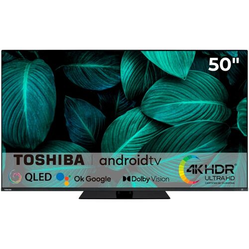 E (A bis G) TOSHIBA LED-Fernseher "50QA7D63DG" Fernseher schwarz LED Fernseher