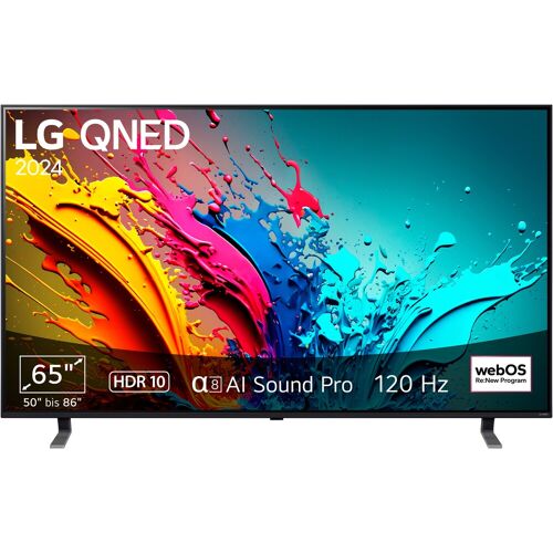 E (A bis G) LG QNED-Fernseher "65QNED85T6C" Fernseher schwarz 4k Fernseher