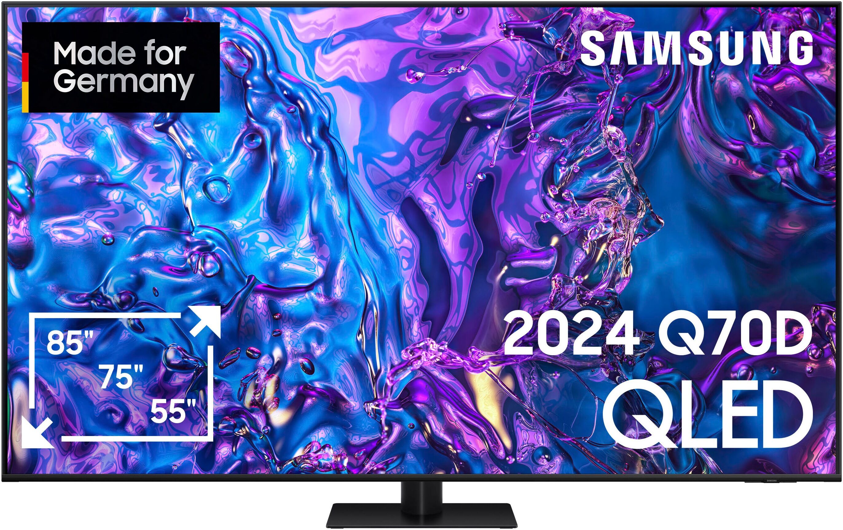 E (A bis G) SAMSUNG QLED-Fernseher "GQ85Q70DAT" Fernseher schwarz LED Fernseher