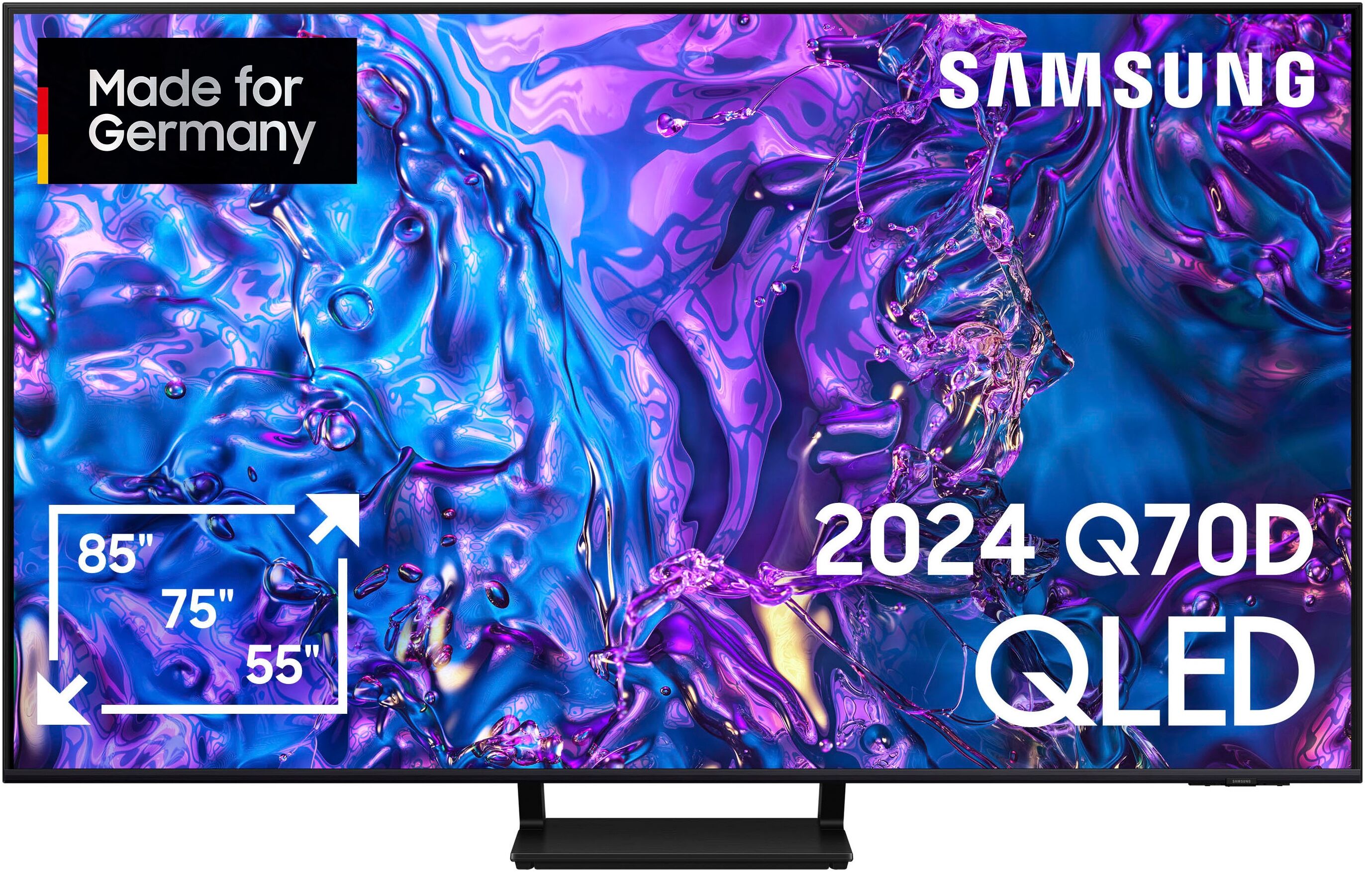 D (A bis G) SAMSUNG QLED-Fernseher "GQ75Q70DAT" Fernseher schwarz LED Fernseher