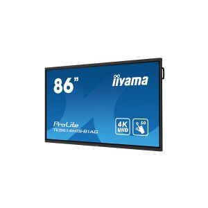 iiyama ProLite TE8614MIS-B1AG - 86 Diagonal klasse (85.6 til at se) LED-bagbelyst LCD paneldisplay - interaktiv digital skiltning - med berøringsskærm - 4K UHD (2160p) 3840 x 2160 - mat sort