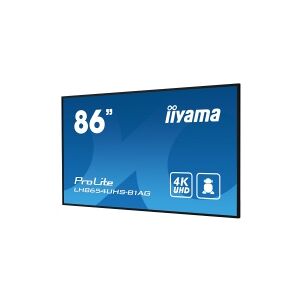 Iiyama LH8654UHS-B1AG - 86 Diagonal klasse LH54 Series LED-bagbelyst LCD paneldisplay - interaktiv digital skiltning - med indbygget SoC medieafspiller - 4K UHD (2160p) 3840 x 2160