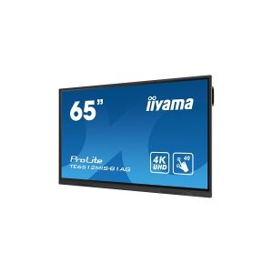 iiyama ProLite TE6512MIS-B1AG - 65 Diagonal klasse (64.5 til at se) LED-bagbelyst LCD paneldisplay - interaktiv digital skiltning - med indbygget medieafspiller/valgfri i sprække PC-kapacitet/berøringsskærm (multiberøring) - 4K UHD (2160p) 3840 x 2160 - d