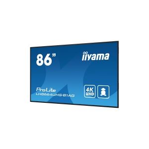 iiyama ProLite LH8664UHS-B1AG - 86 Diagonal klasse (85.6 til at se) LED-bagbelyst LCD paneldisplay - digital skiltning - med indbygget SoC medieafspiller - Android - 4K UHD (2160p) 3840 x 2160 - sort