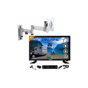 Antarion Pack tv led 19" 48cm téléviseur hd bluetooth android + support tv double bras - Publicité