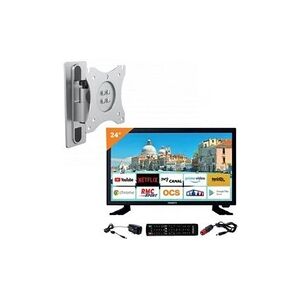 Antarion Pack tv led 24" 60cm téléviseur smart connect + support tv - Publicité