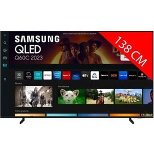 Samsung TQ55Q60CAU - Classe de diagonale 55" Q60C Series TV LCD rétro-éclairée par LED - QLED - Smart TV - Tizen OS - 4K UHD (2160p) 3840 x 2160 - HDR - - Publicité