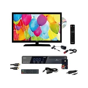 Antarion pack tv led 22pouces 55cm téléviseur hd lecteur dvd récepteur satellite tntsat - Publicité