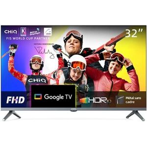 CHIQ Smart TV L32H8CG 32 pouces TV FHD Metal Frameless HDR10&HLG Google Assistant - Publicité