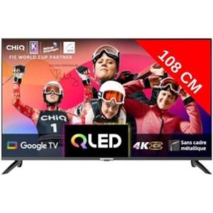 CHIQ TV QLED 4K 108 cm U43QM8V Google TV, 4K, QLED - Publicité