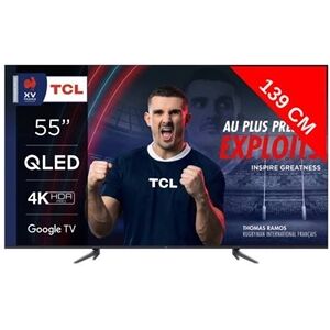 Tcl TV QLED 4K 139 cm TV 4K QLED 55QLED770 Google TV - Publicité