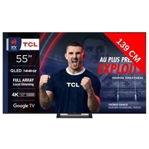 Tcl TV QLED 4K 139 cm TV 4K QLED 55QLED870 Google TV - Publicité