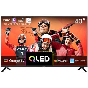 Changhong CHIQ L40QH7G Téléviseur QLED 40 pouces, HDR 10, design sans cadre, Google TV, Google Assistant, Chromecast intégré HDR10&HLG - Publicité