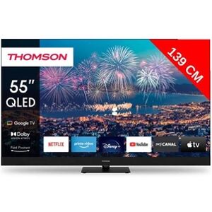 Thomson TV QLED 4K 139 cm 55QG6C14 QLED Plus Google TV avec barre de son - Publicité