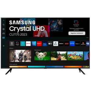 TV LED Samsung Crystal 85CU7175U 216 cm 4K UHD Smart TV 2023 Noir - Neuf - Publicité