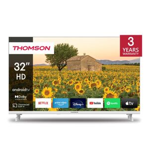 TV LED Thomson 32HA2S13W 80 cm HD Android TV 2023 Blanc avec Garantie 2 ans - Neuf - Publicité